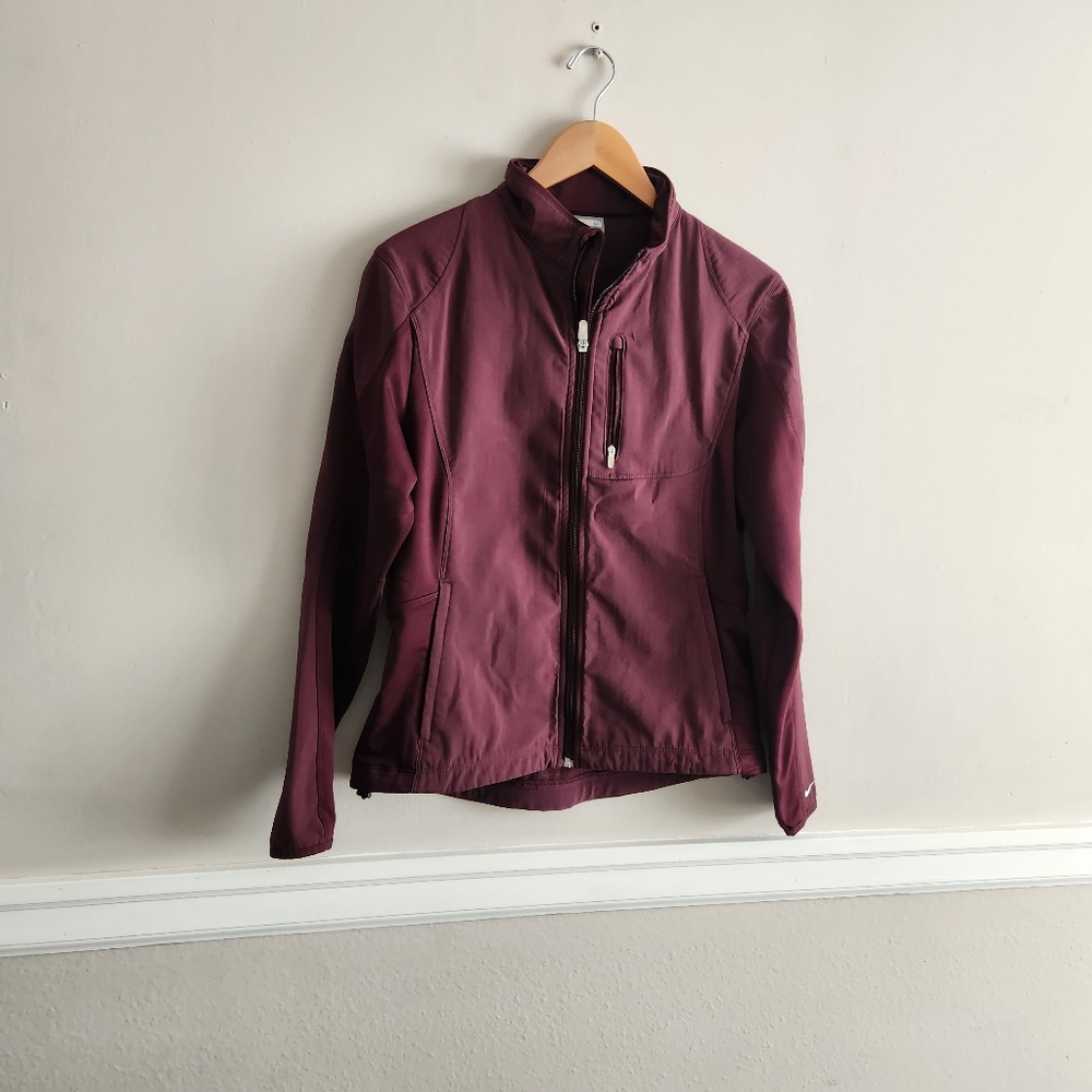 Nike Purple Utility Jacket Zip-Up Ribbed Design